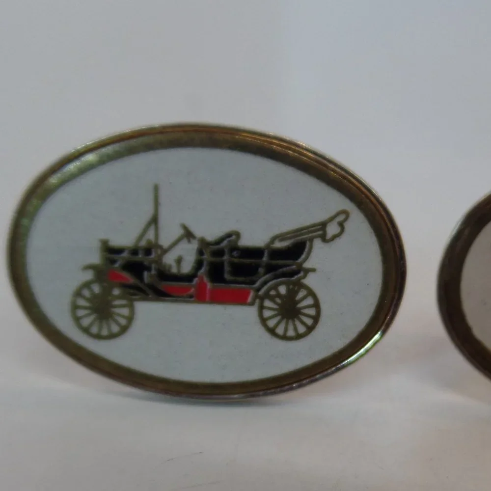 Unbranded Men's Goldtone Vintage Car Cuff Links